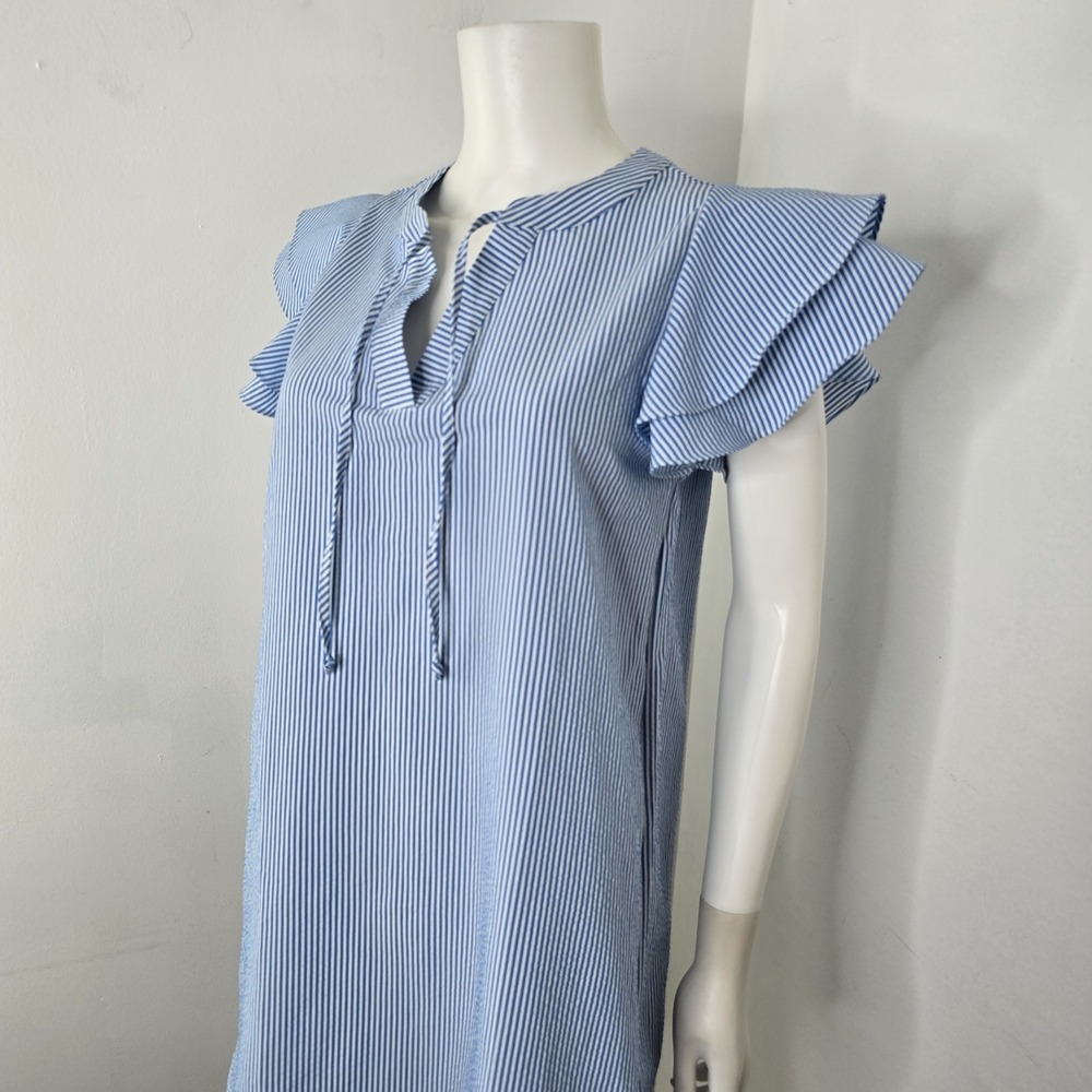 Vineyard Vines Shift Dress Size XS Womens Harbour Flutter Sleeve Tide Blue NWT - Picture 3 of 10
